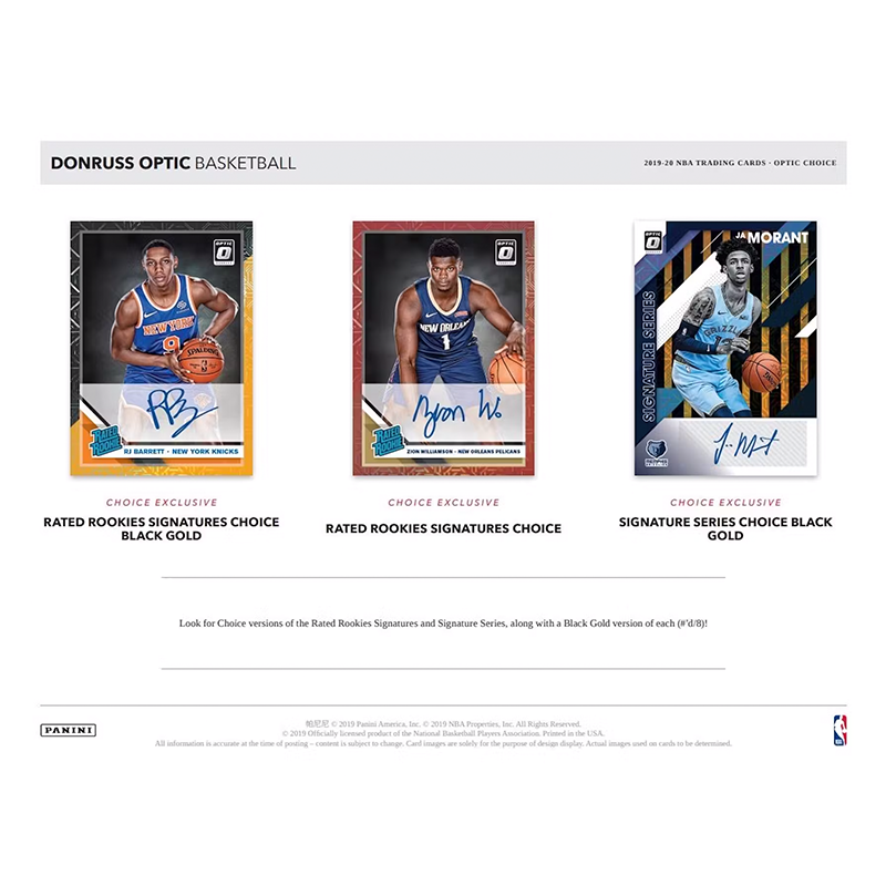 2019/20 Panini Donruss Optic Basketball Choice Box