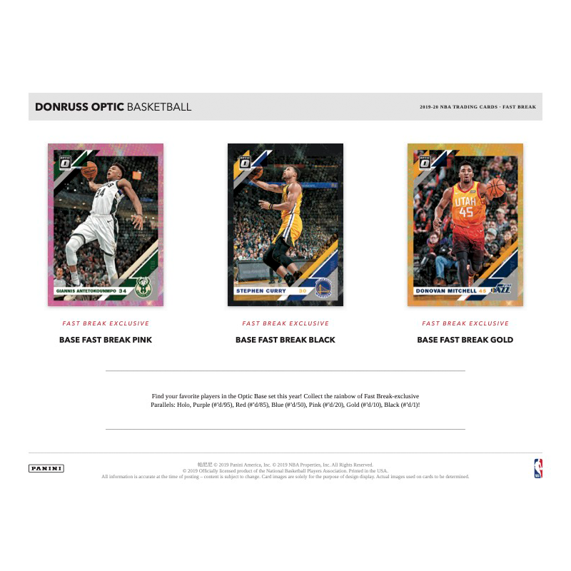 2019/20 Panini Donruss Optic Basketball Fast Break Box