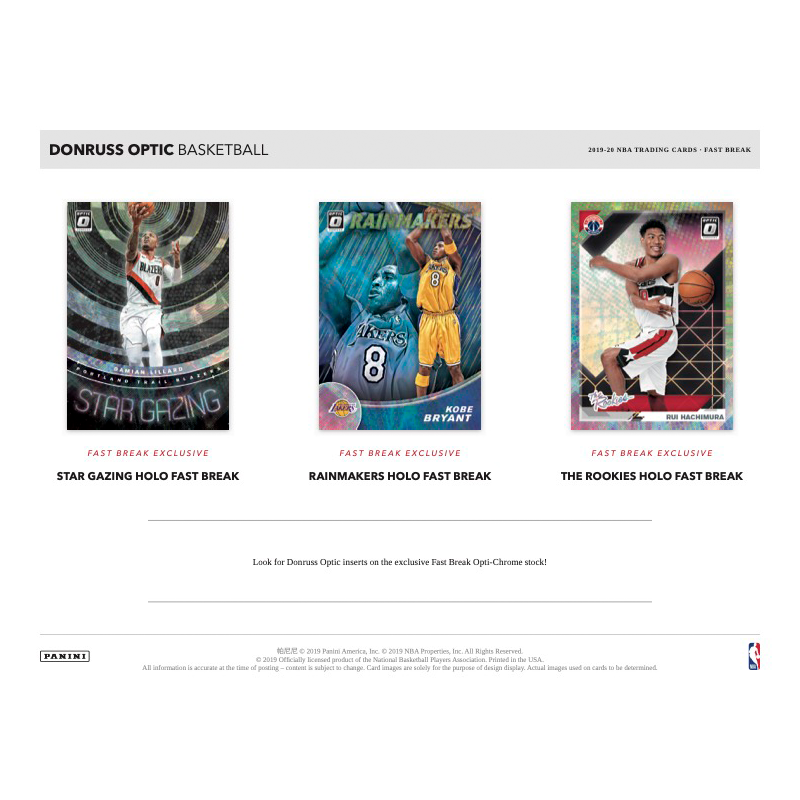 2019/20 Panini Donruss Optic Basketball Fast Break Box