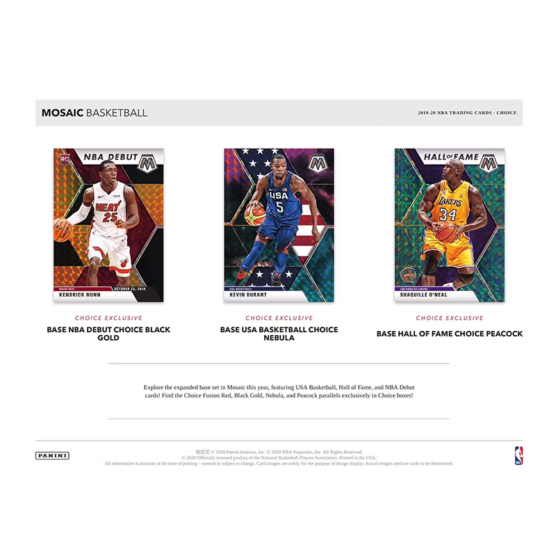 2019/20 Panini Mosaic Basketball Choice Case (20 CT)