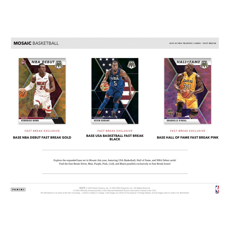 2019/20 Panini Mosaic Basketball Fast Break Box