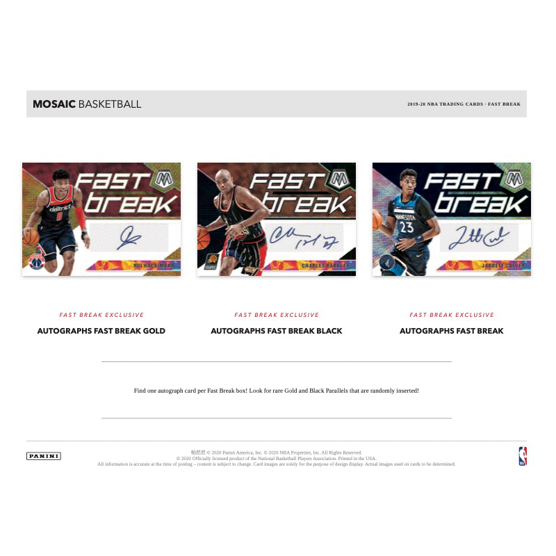 2019/20 Panini Mosaic Basketball Fast Break Box