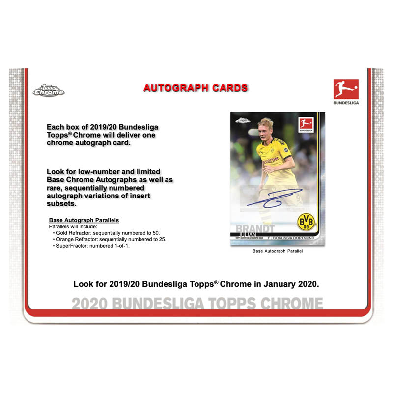 2019/20 Topps Chrome Bundesliga Soccer Hobby Case (12ct)