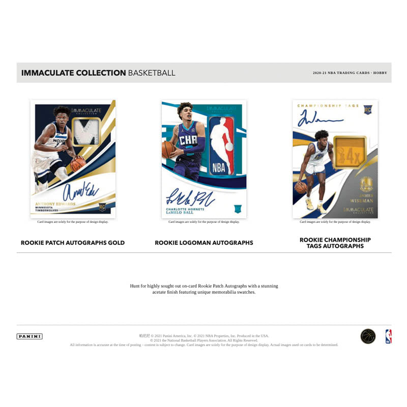 2020/21 Panini Immaculate Basketball Hobby Box