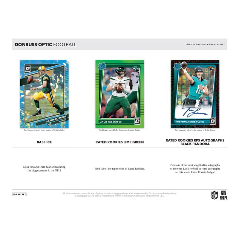 2021 Panini Donruss Optic Football Hobby 12 Box Case