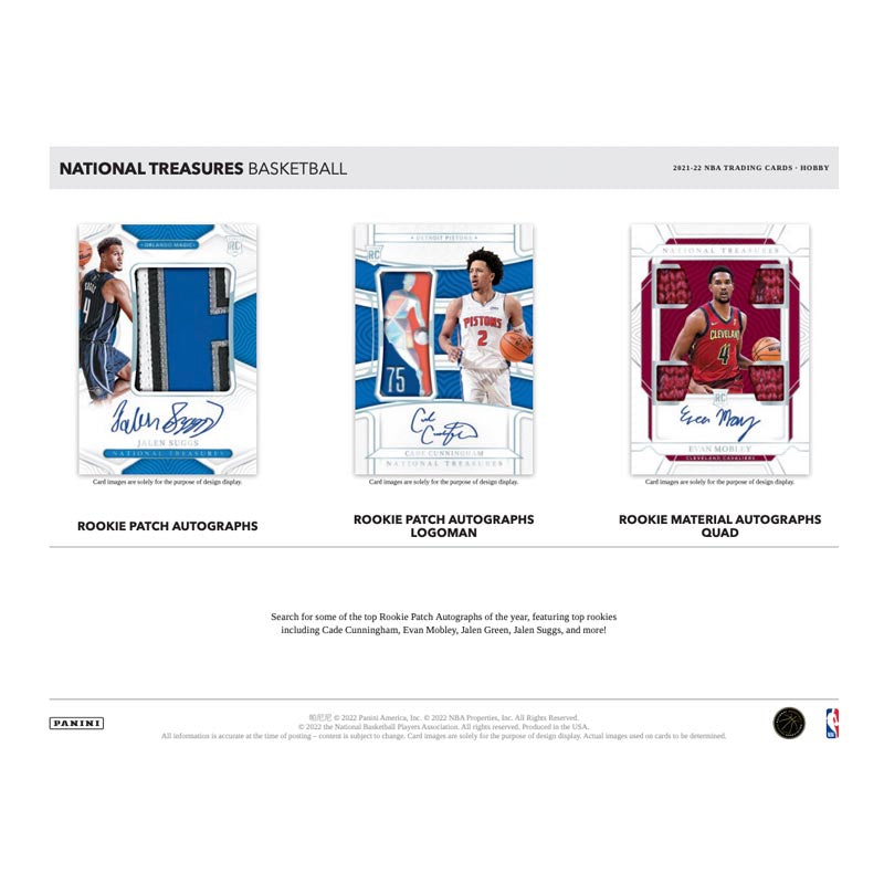 2021/22 Panini National Treasures Basketball Hobby 4 Box Case