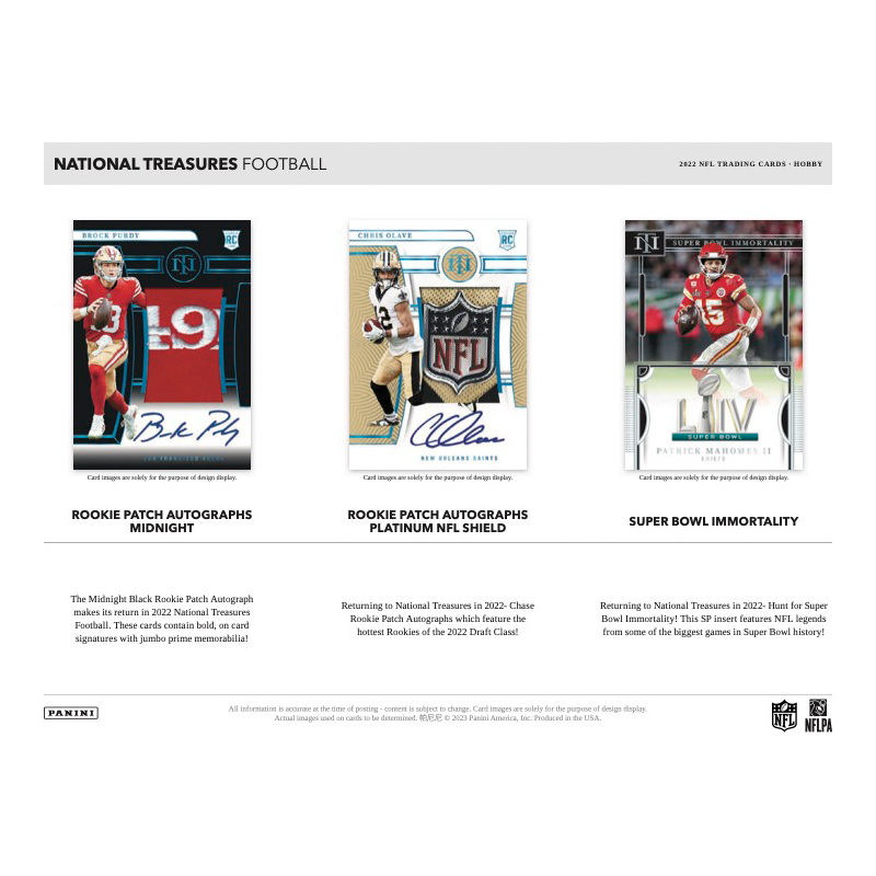 2022 Panini National Treasures Football Hobby 4 Box Case