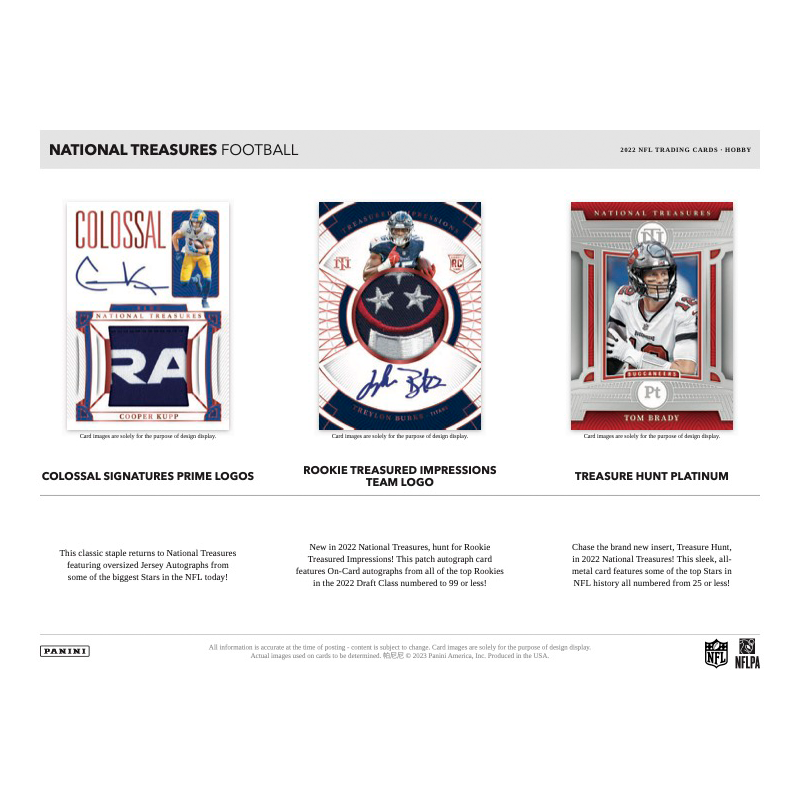 2022 Panini National Treasures Football Hobby 4 Box Case