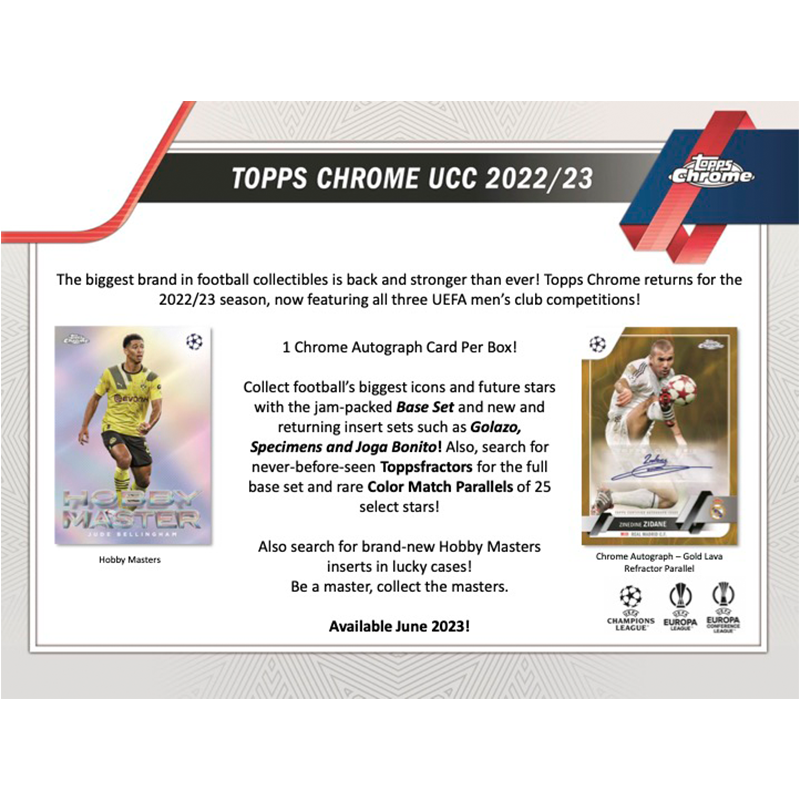 2022/23 Topps Chrome UEFA Club Competitions Soccer Hobby Box