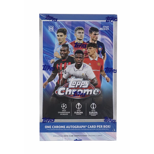 2022/23 Topps Chrome UEFA Club Competitions Soccer Hobby 12 Box Case