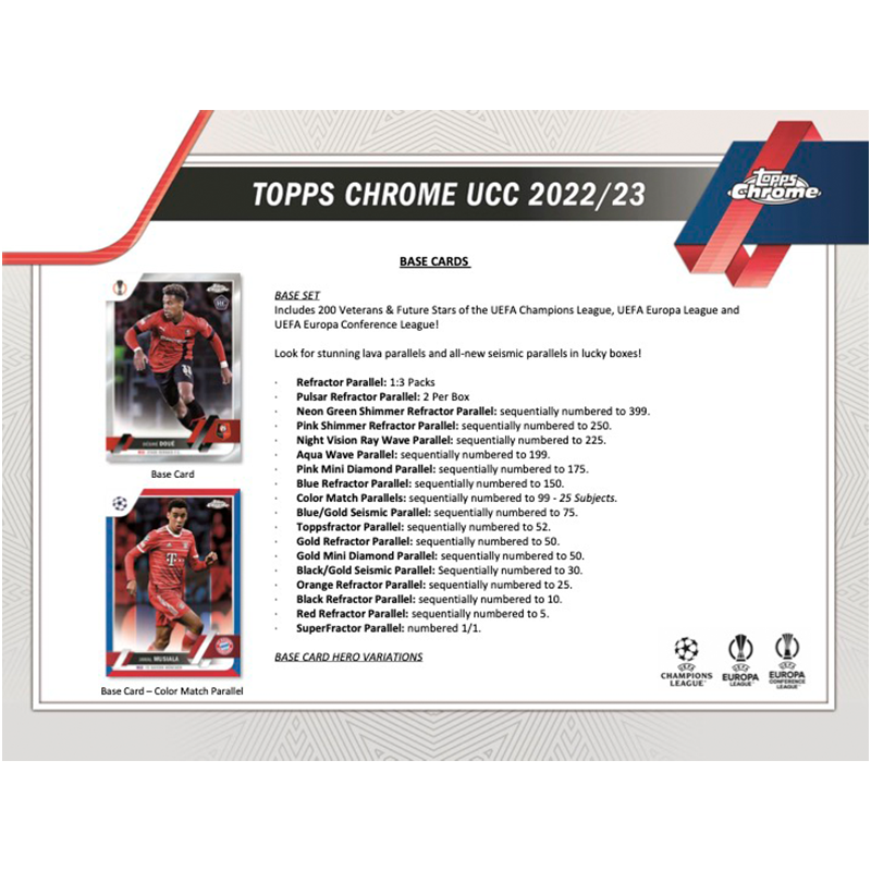 2022/23 Topps Chrome UEFA Club Competitions Soccer Hobby Box