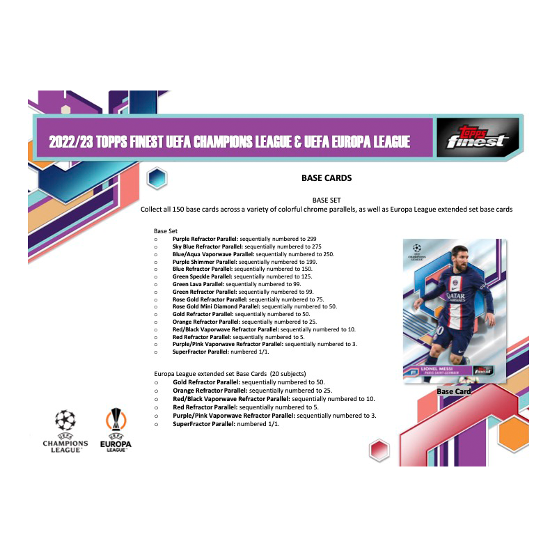 2022/23 Topps Finest UEFA Soccer Hobby 8 Box Case