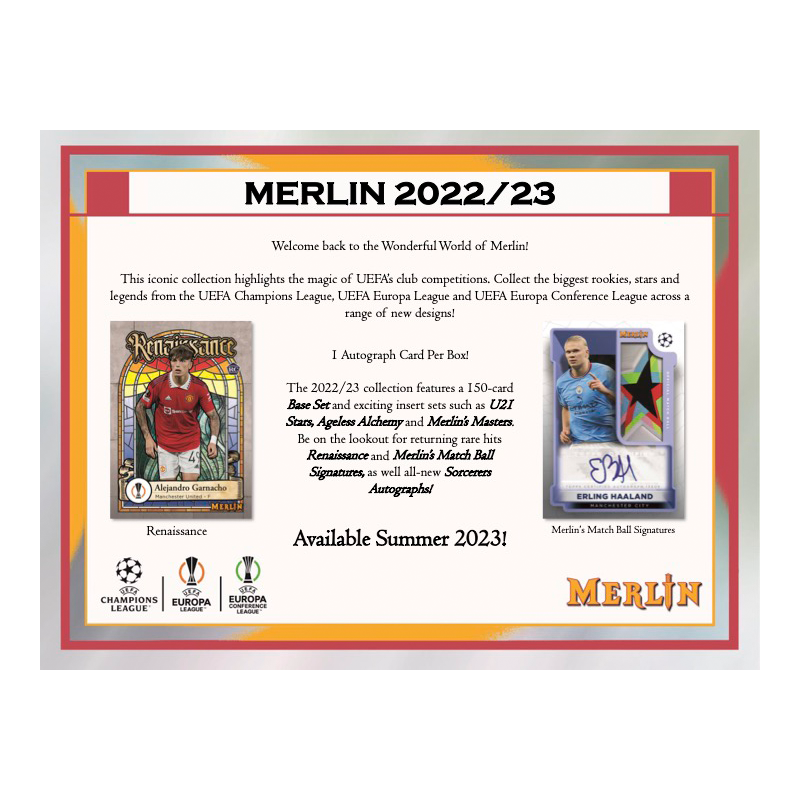 2022/23 Topps UEFA Club Competitions Merlin Chrome Soccer Hobby Box