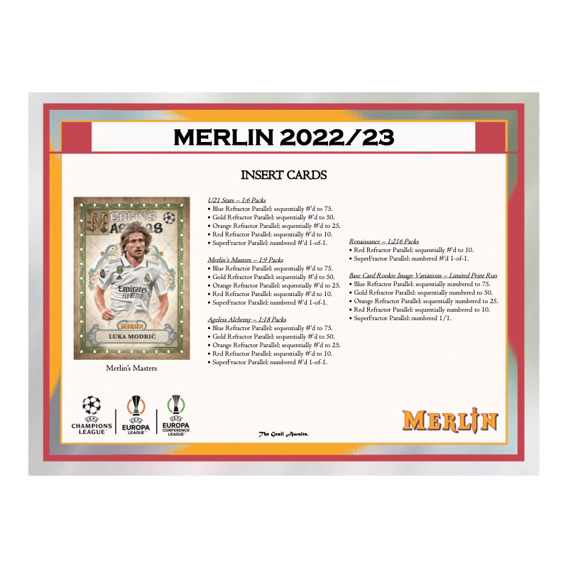 2022/23 Topps UEFA Club Competitions Merlin Chrome Soccer Hobby Box