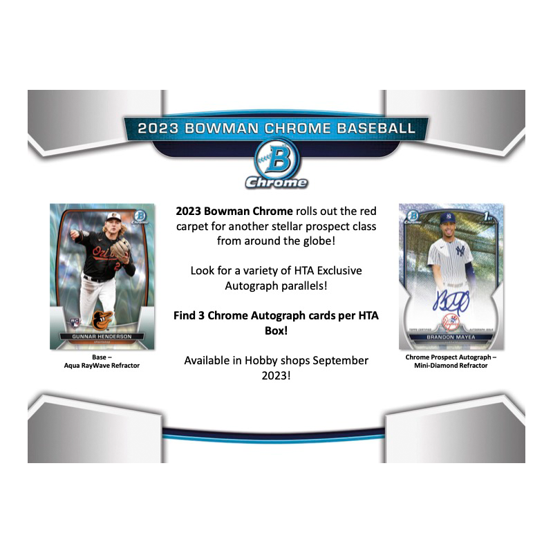 2023 Bowman Chrome Baseball HTA Jumbo Box