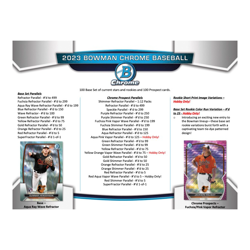 2023 Bowman Chrome Baseball Hobby Box