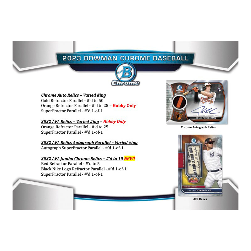 2023 Bowman Chrome Baseball Hobby Box