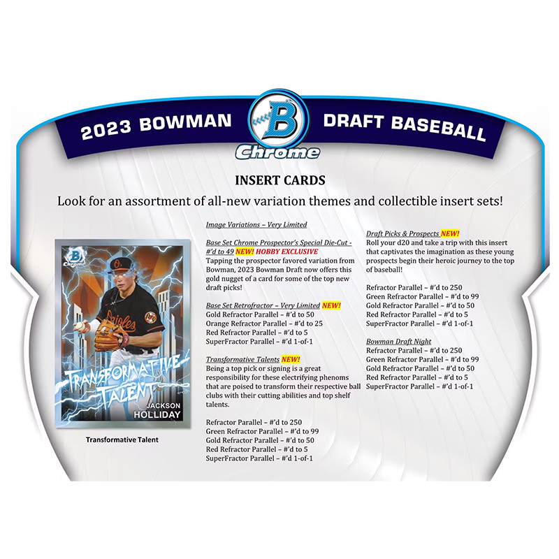 2023 Bowman Draft Baseball HTA Choice Hobby Box