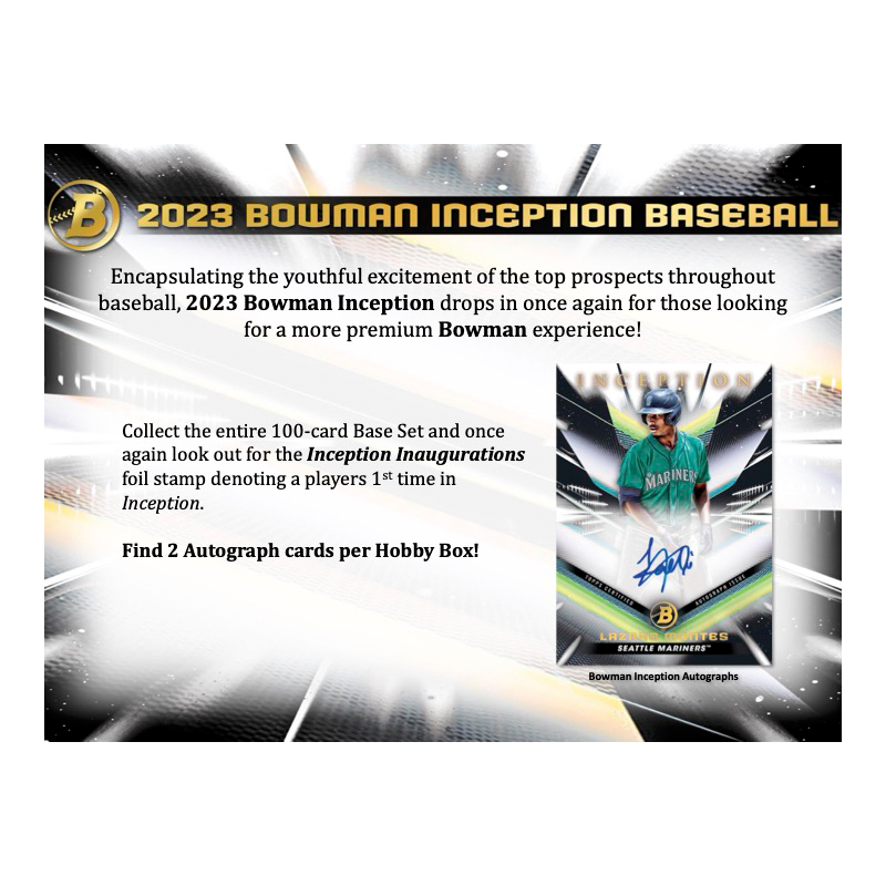 2023 Bowman Inception Baseball Hobby Box