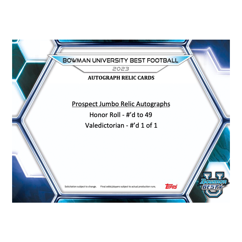 2023 Bowman University Best Football Breaker's Delight Box