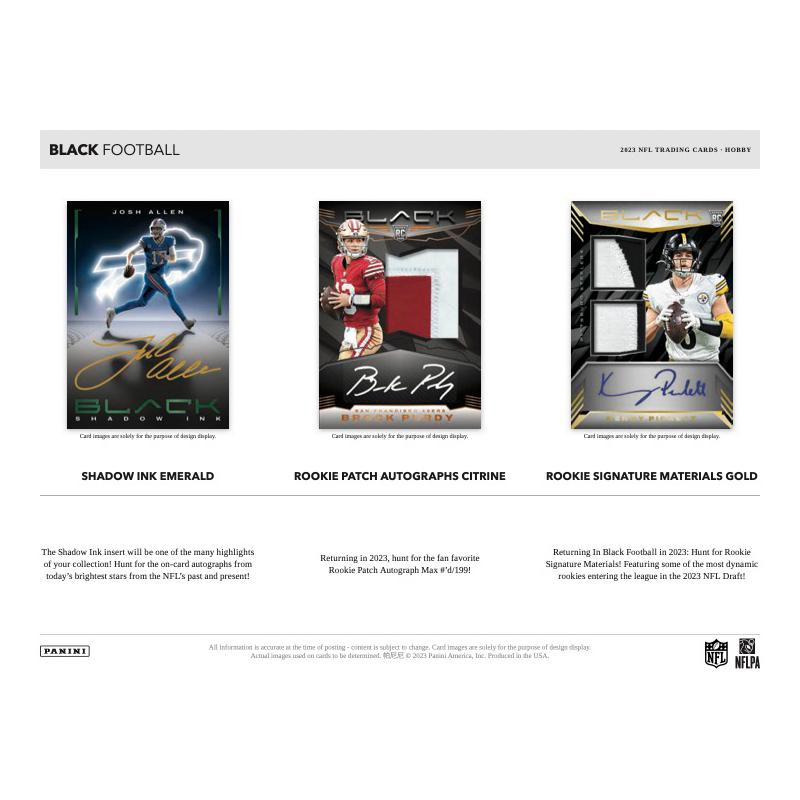 2023 Panini Black Football Hobby Box