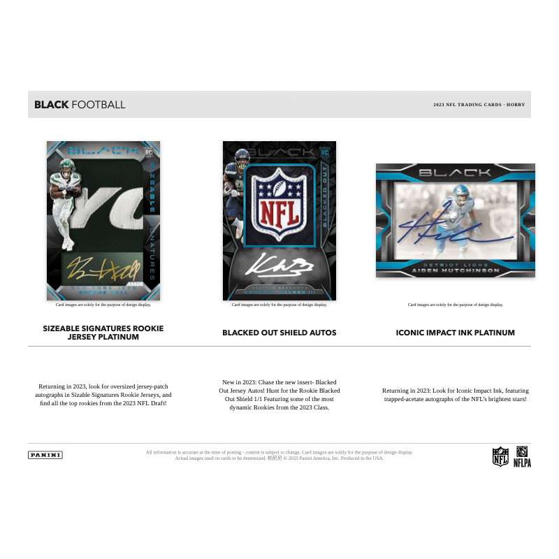 2023 Panini Black Football Hobby Box