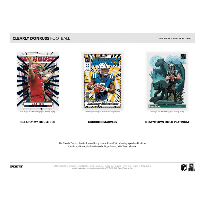 2023 Panini Clearly Donruss Football Hobby 16 Box Case