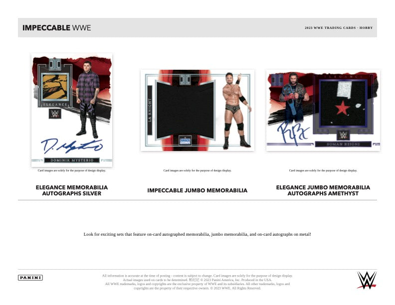 2023 Panini Impeccable WWE Hobby 3 Box Case