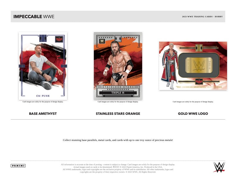 2023 Panini Impeccable WWE Hobby 3 Box Case