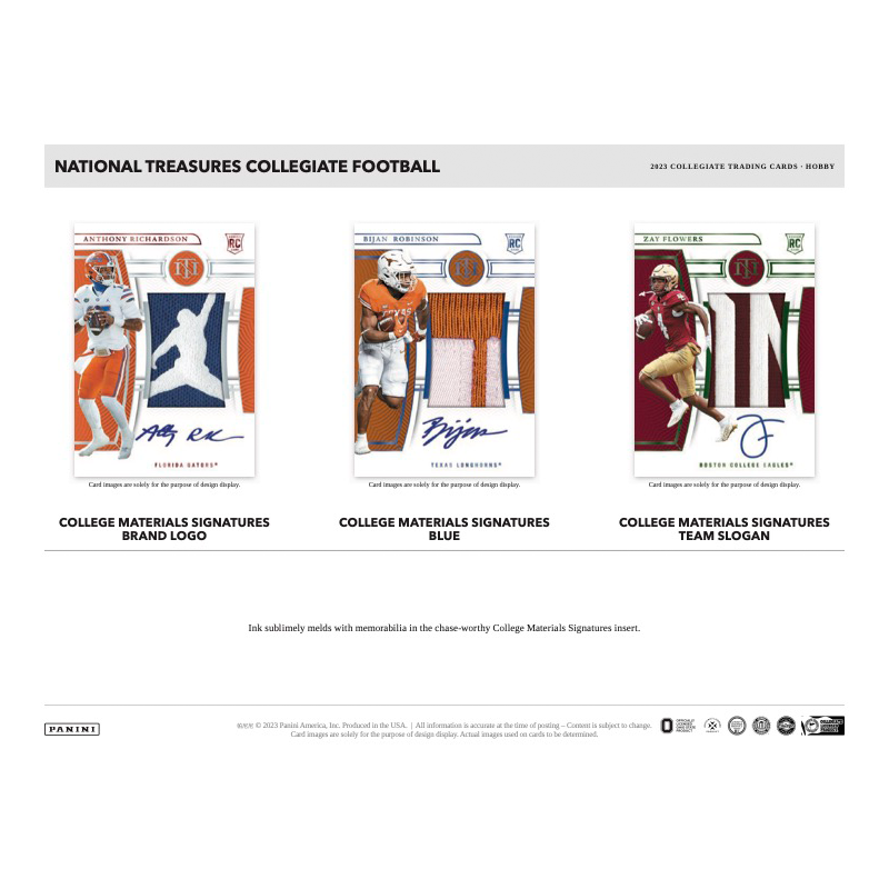 2023 Panini National Treasures Collegiate Football Hobby 4 Box Case