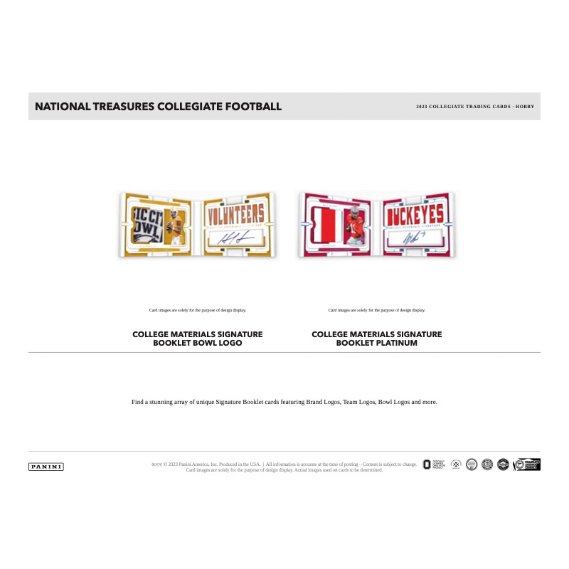 2023 Panini National Treasures Collegiate Football Hobby 4 Box Case