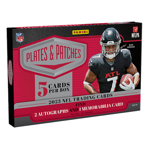 2023 Panini Plates & Patches Football Hobby 12 Box Case