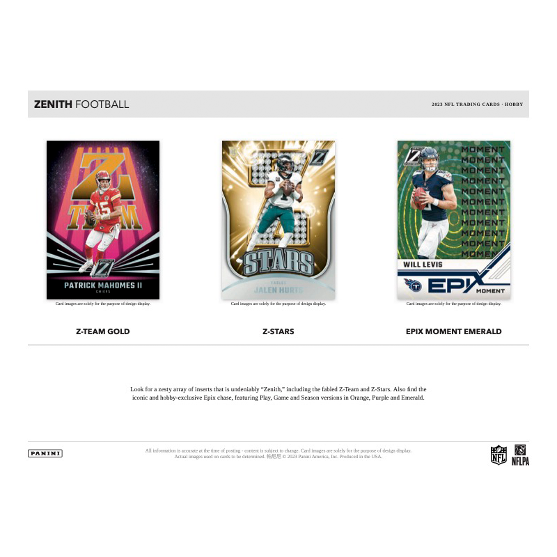 2023 Panini Zenith Football Hobby 12 Box Case