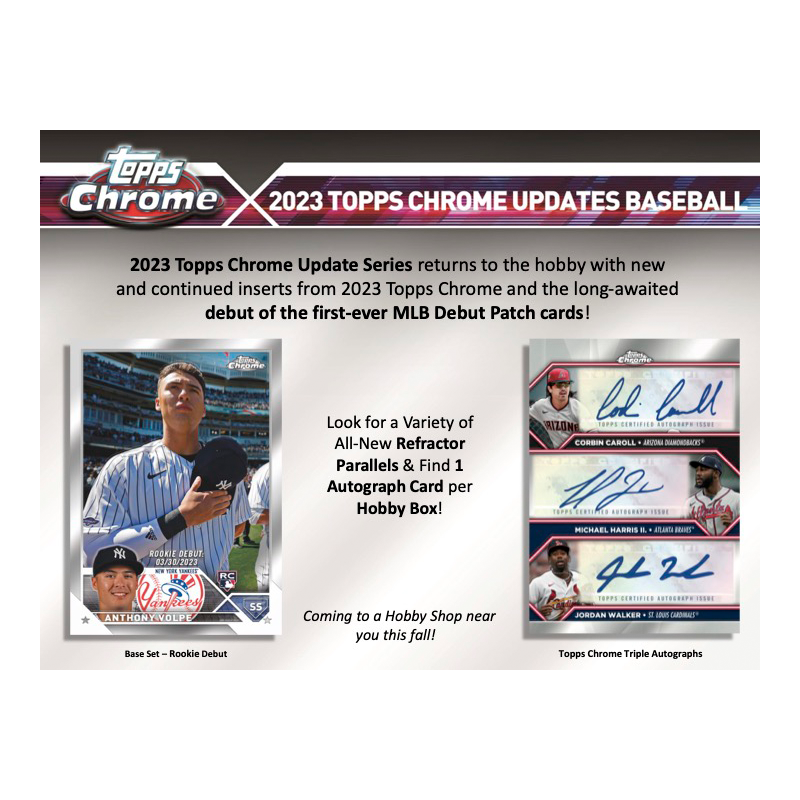 2023 Topps Chrome Update Series Baseball Hobby Box