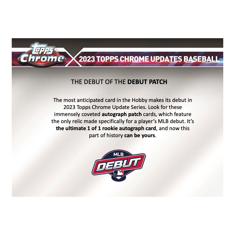 2023 Topps Chrome Update Series Baseball Hobby Box