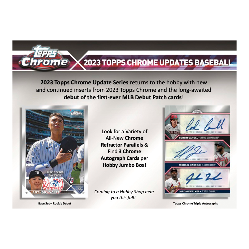 2023 Topps Chrome Update Series Baseball Jumbo Box