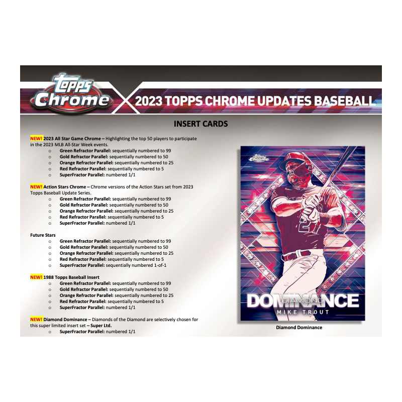 2023 Topps Chrome Update Series Baseball Jumbo Box