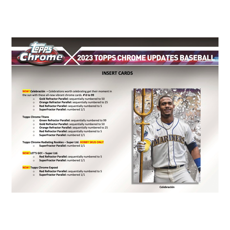 2023 Topps Chrome Update Series Baseball Jumbo Box