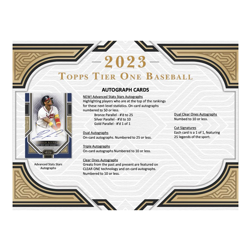 2023 Topps Tier One Baseball Hobby Box