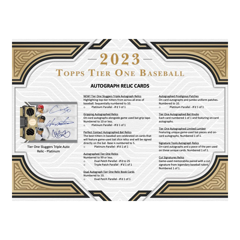 2023 Topps Tier One Baseball Hobby Box