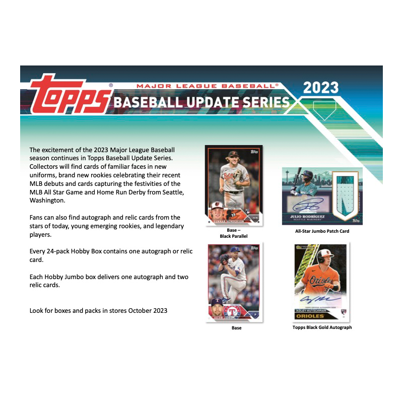 2023 Topps Baseball Update Series Jumbo Box