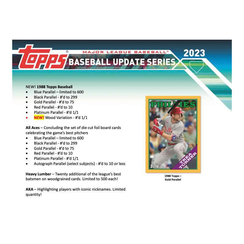 2023 Topps Baseball Update Series Jumbo Box