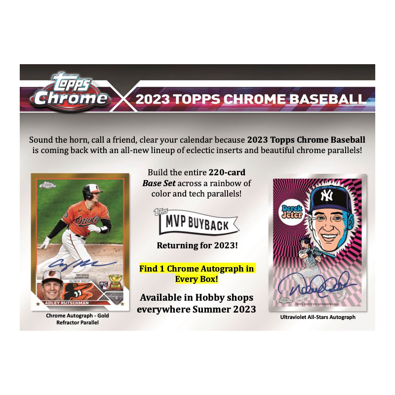 2023 Topps Chrome Baseball Hobby 12 Box Case