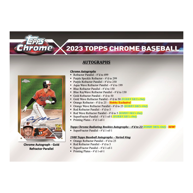 2023 Topps Chrome Baseball Hobby 12 Box Case