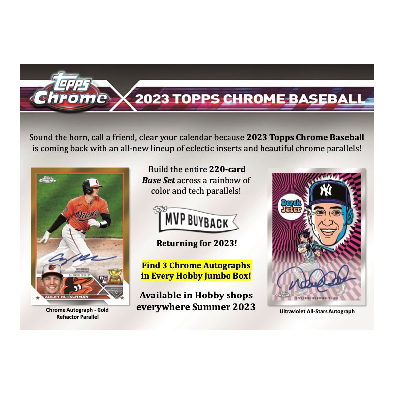 2023 Topps Chrome Baseball Jumbo 8 Box Case