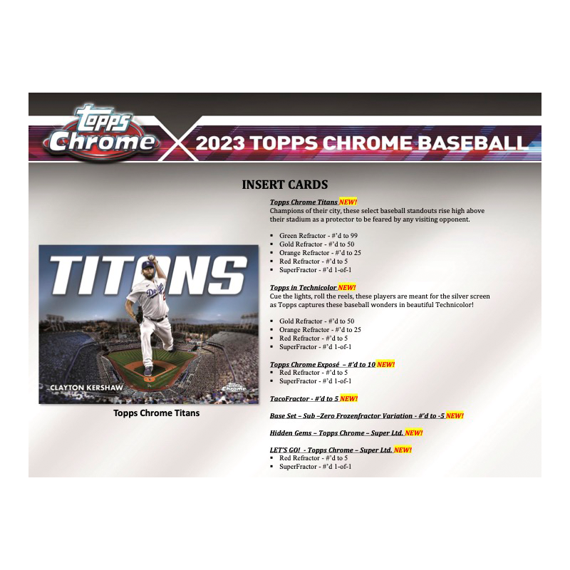 2023 Topps Chrome Baseball Jumbo 8 Box Case