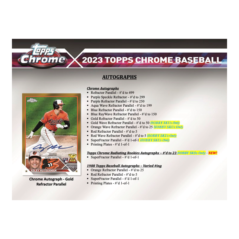 2023 Topps Chrome Baseball Jumbo Box