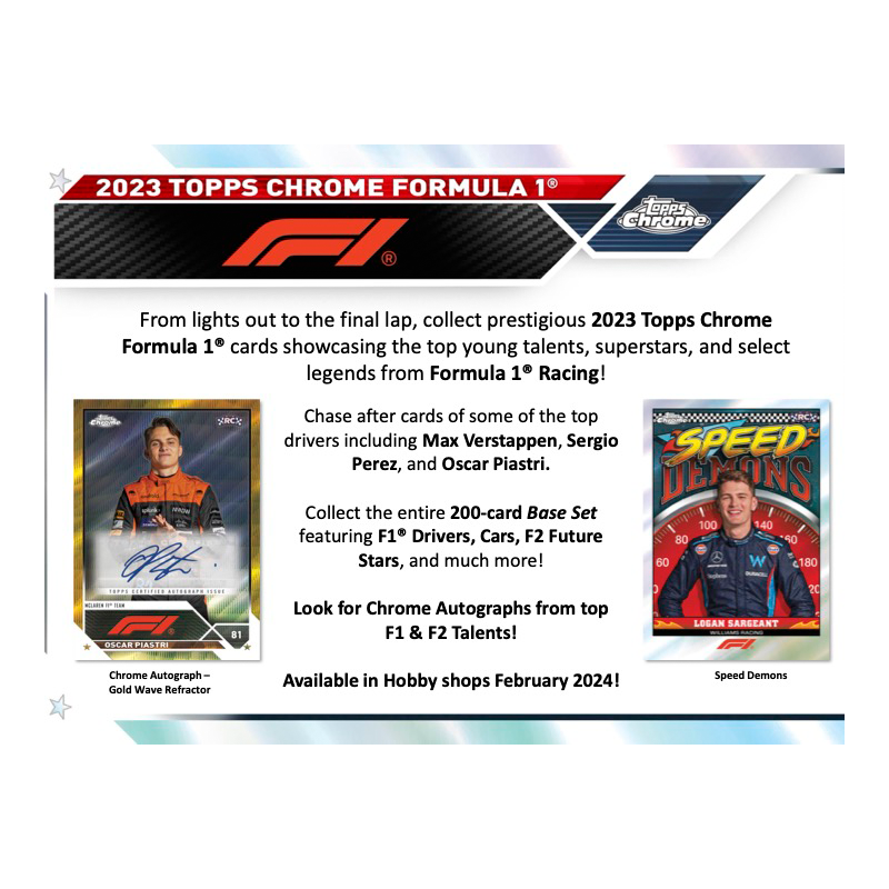 2023 Topps Chrome Formula 1 Racing Hobby Box