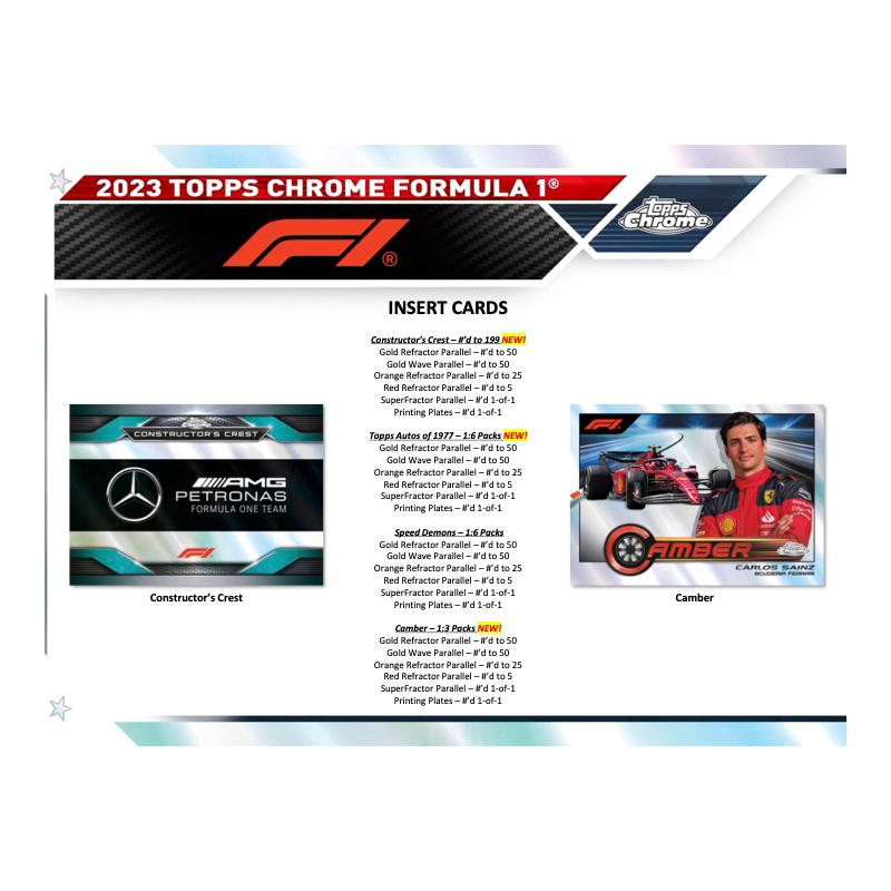 2023 Topps Chrome Formula 1 Racing Hobby Box