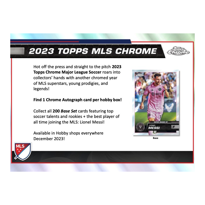 2023 Topps Chrome MLS Soccer Hobby Box